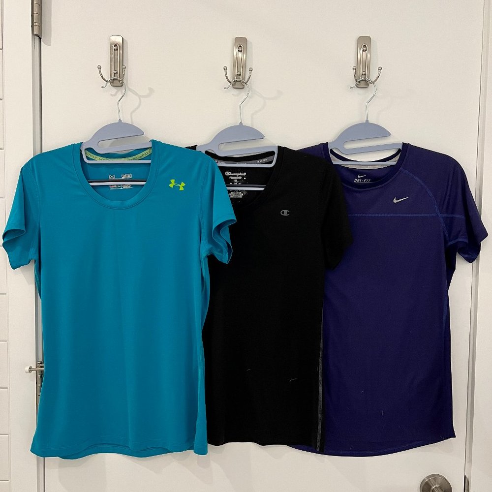 BUNDLE - 3x Nike, Under Armor, Champion Tops